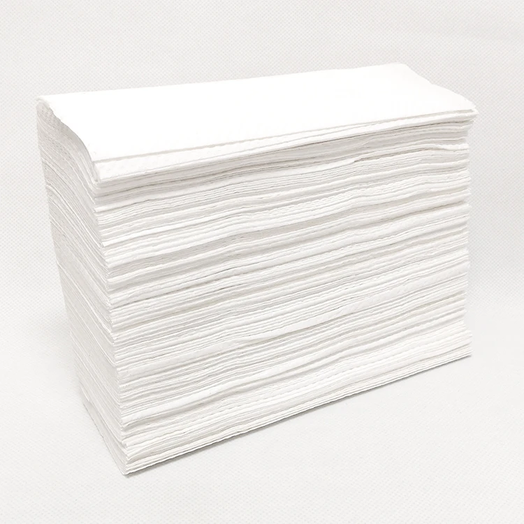 Eco Friendly Toilet Kitchen Paper Towel absorbent white Embossing Fold Hand Paper Towel