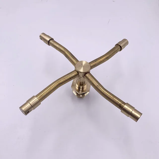3/4 Arm Copper Rotary Sprinkler Garden Lawn Irrigation Watering Nozzle Sprayer Rotating Brass Sprayer