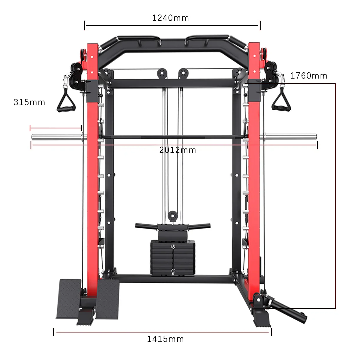Commercial Smith machine gym equipment Trainer Frame Squat Rack Multi-function Gym equipment Smith Machine for fitness