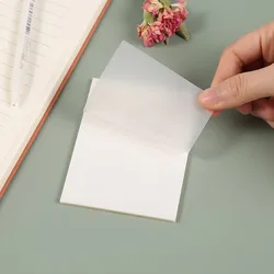 7*9.5cm Size Clear Sticky Note Pads Waterproof Self-Adhesive Memo Removable N Times