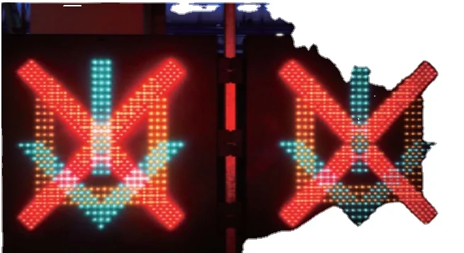 VMS-LCS  lane control sign for highway and road traffic display