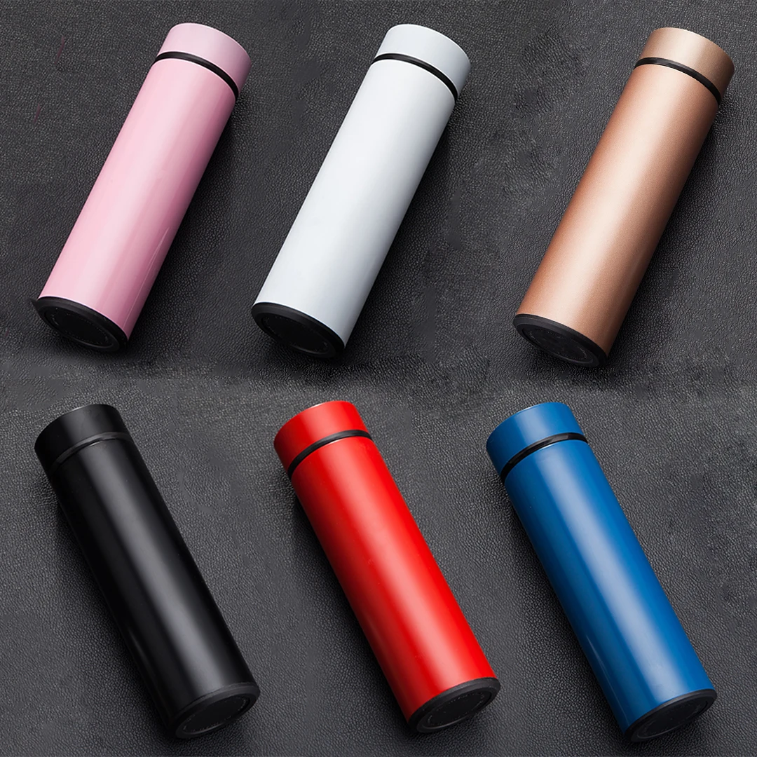 2024 Custom Logo 500ml Thermo Bottle Thermal Cup Vacuum Flasks Stainless Steel Gift Thermos Led Temperature Smart Water Bottle