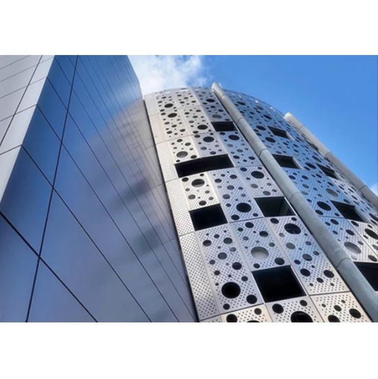 Zonron metal curtain wall profiles aluminum facade Architecture perforated exterior decoration curtain walls accessories