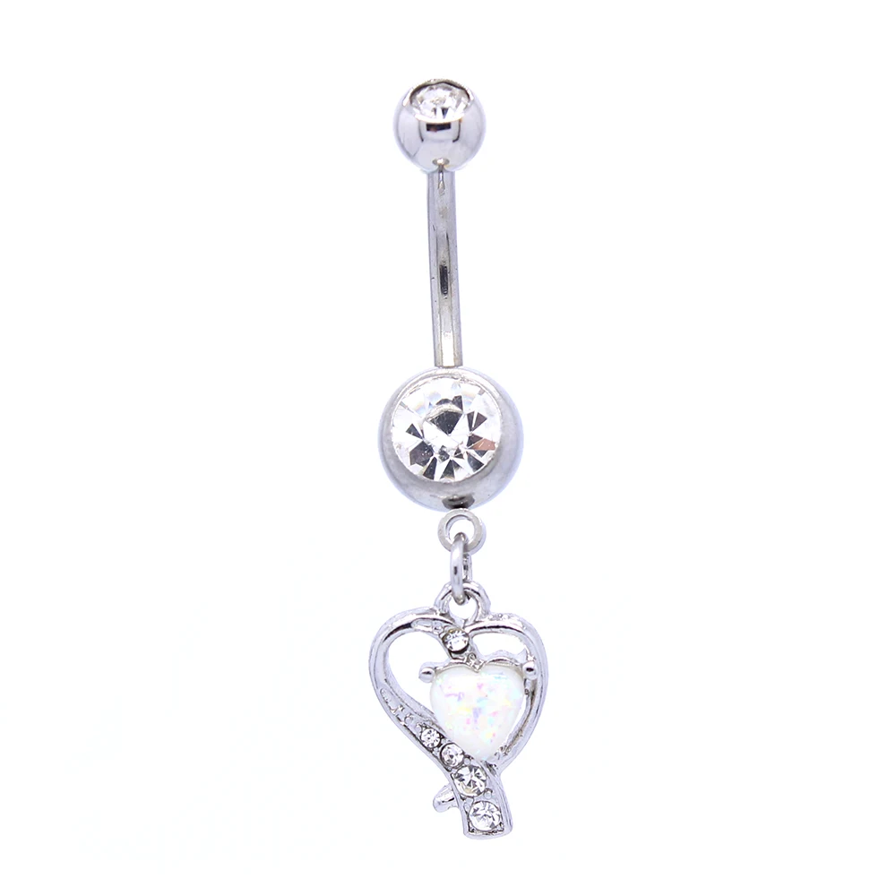 Xinfocus 2024 Hot Selling 14K Solid Gold Stainless Steel  Wholesale Flower  Heart Star Belly Navel Rings Body Piercing Jewelry