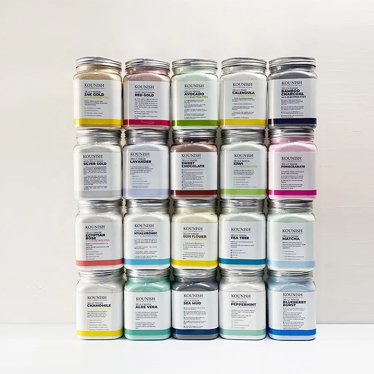 Beauty Cbd Face Maskss Private Label Organic Rose Flower Korean Skin Care Peel Off Jelly Powder Skincare Facial Mask