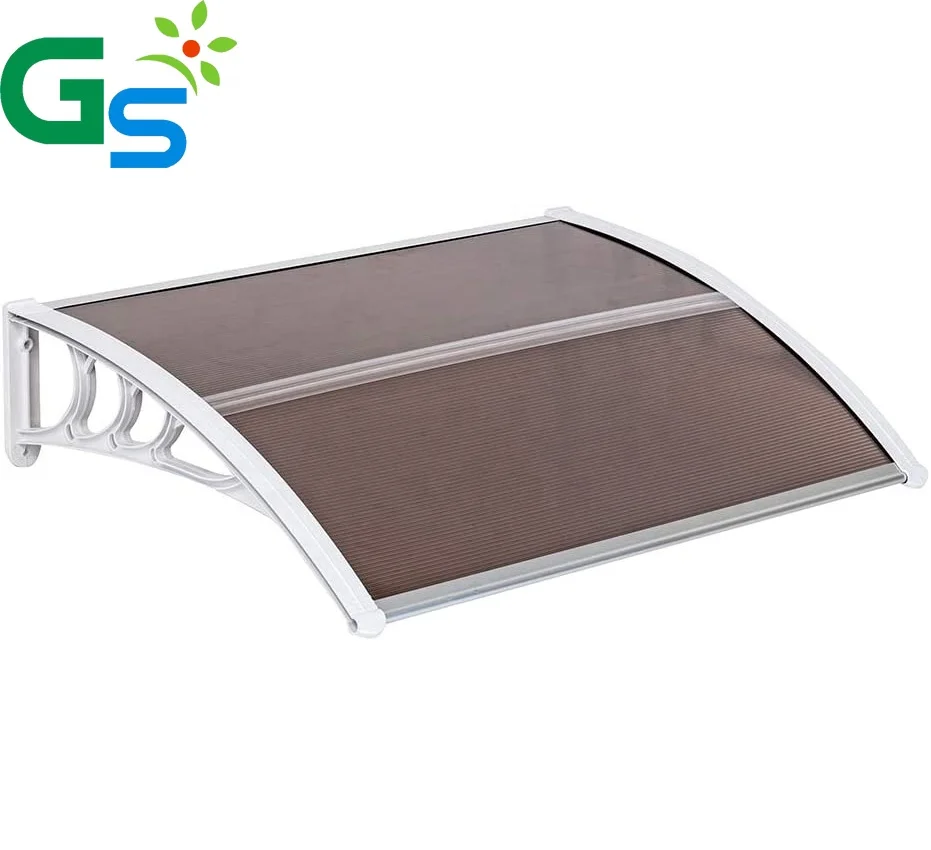 Malaysia Modern Decoration Transparent Pc Solid Sheet Balcony Cover Aluminum Composite Bracket Polycarbonate Canopy 100Cm X 200C