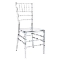 China Manufacturing Customized Acrylic Plastic Tiffany Chiavari Clear Resin Phoenix Napoleon Chair Wedding For Sale