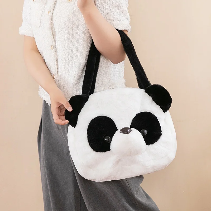 2023 wholesale Kawaii animals Panda  Plush Bag Backpack Stuffed Anime Handbag Cartoon Plush Backpacks For Girl Gift