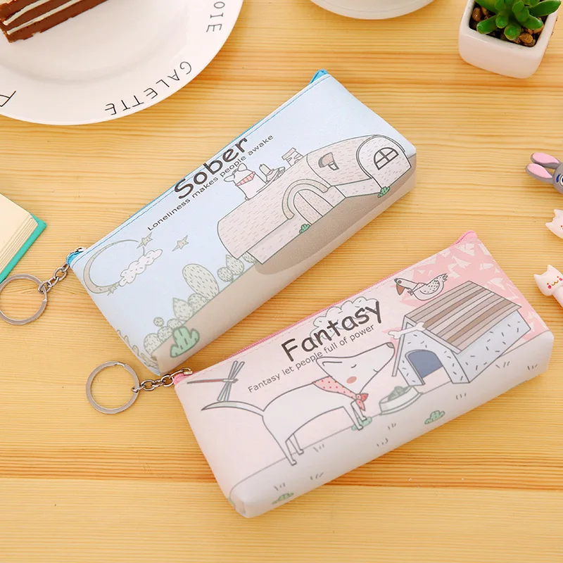 Creative Fun Dog Pen Bag Cartoonland large capacity storage stationery box new creative pencil case