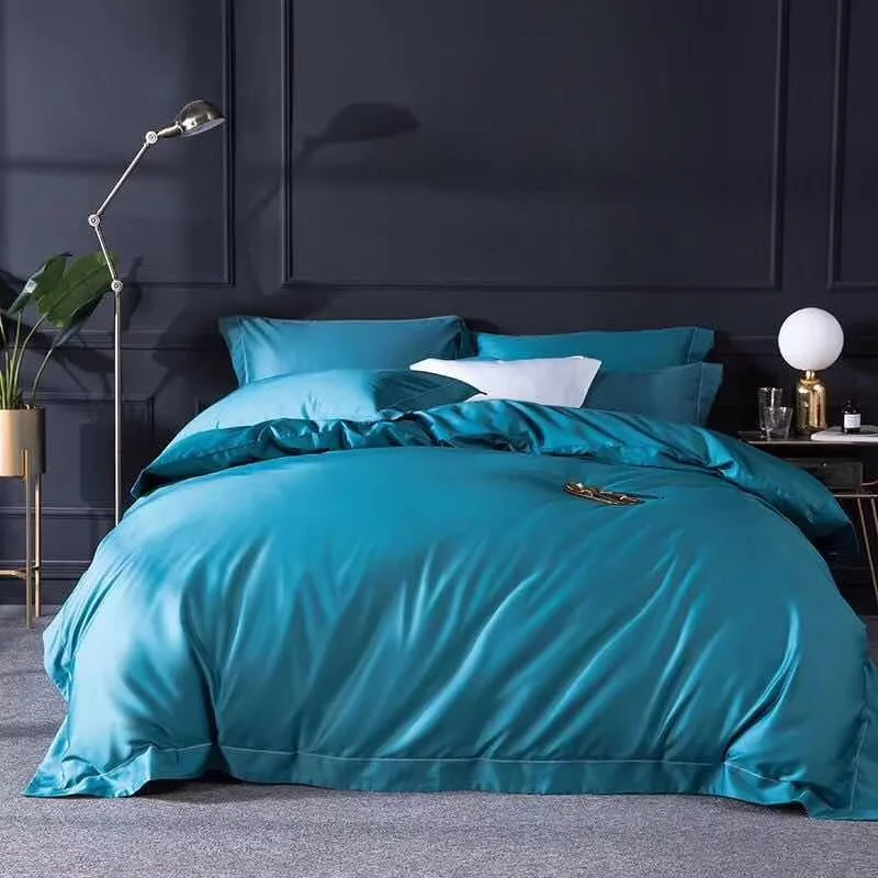 Luxury Bedding Set Cotton Duvet Cover 300tc Sateen Bed Sheet Covet 100% Bedsheet