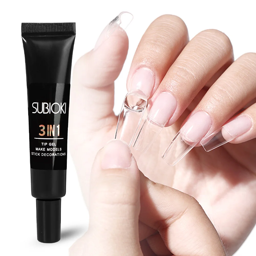 Professional Long Lasting UV Gel Glue 3 In 1 Rhinestone Nail Glue Gel For Press On Nails