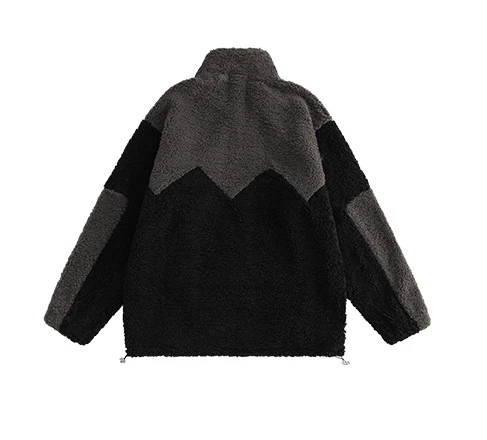 Outdoor Custom Embroidery Lambswool Coats Chenille Sherpa Fleece Winter Jacket Men With Pocket For Men