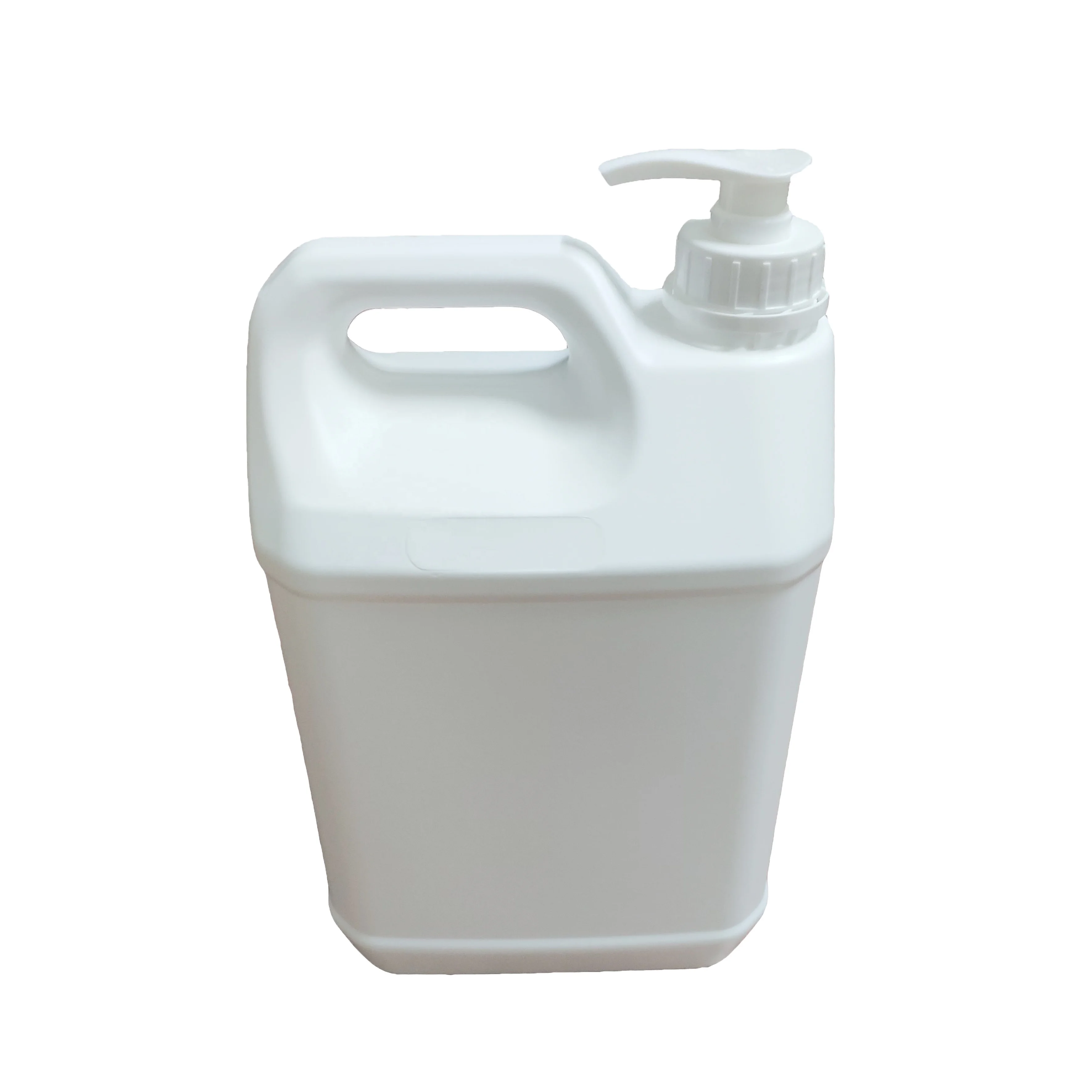 Custom 1 gallon / 4L HDPE material Jerry can with pump on the screw  top for alcohol packaging