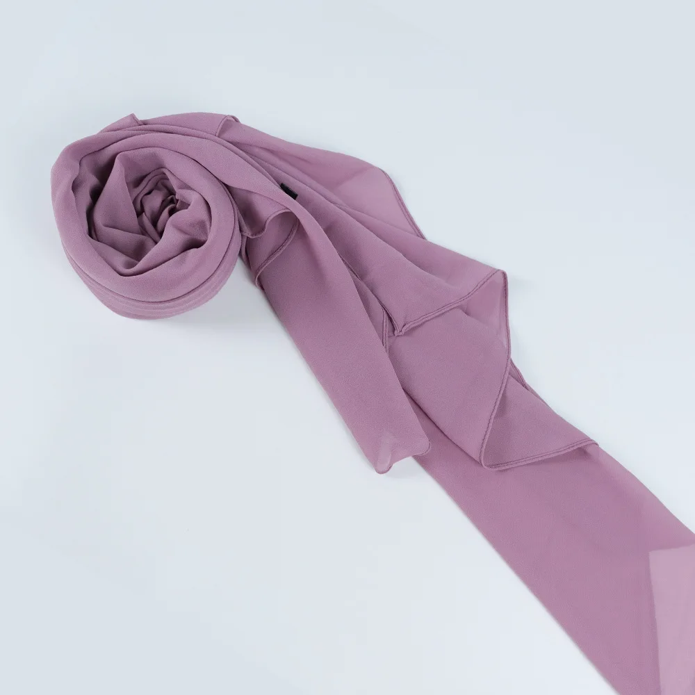 Wholesale  new big lace edge instant chiffon women shawl head hijab scarf muslim hijab supplier for women hijab