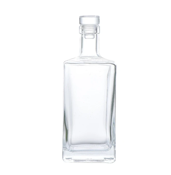 Crystal bottles High-Grade Glass Wine Bottle for Vodka Whisky Gin Rum Brandy Local White Liquids Wooden Glass Stoppers Included