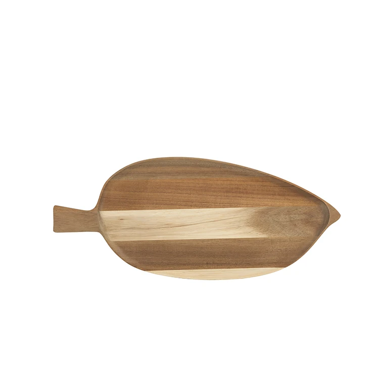 K & B Kitchen Custom Wooden Acacia Serving Plates Wood Pine Nuts Melon Seeds Plate For Food