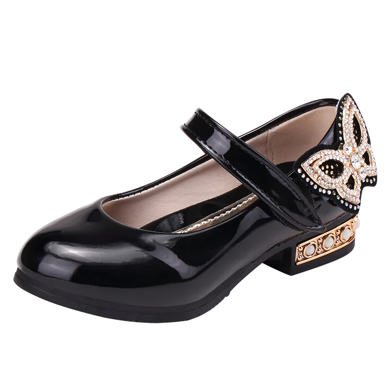 2021 Summer Spring Little Girl Kids Wedding Black School Dance Party Princess Childrens Dress Shoes