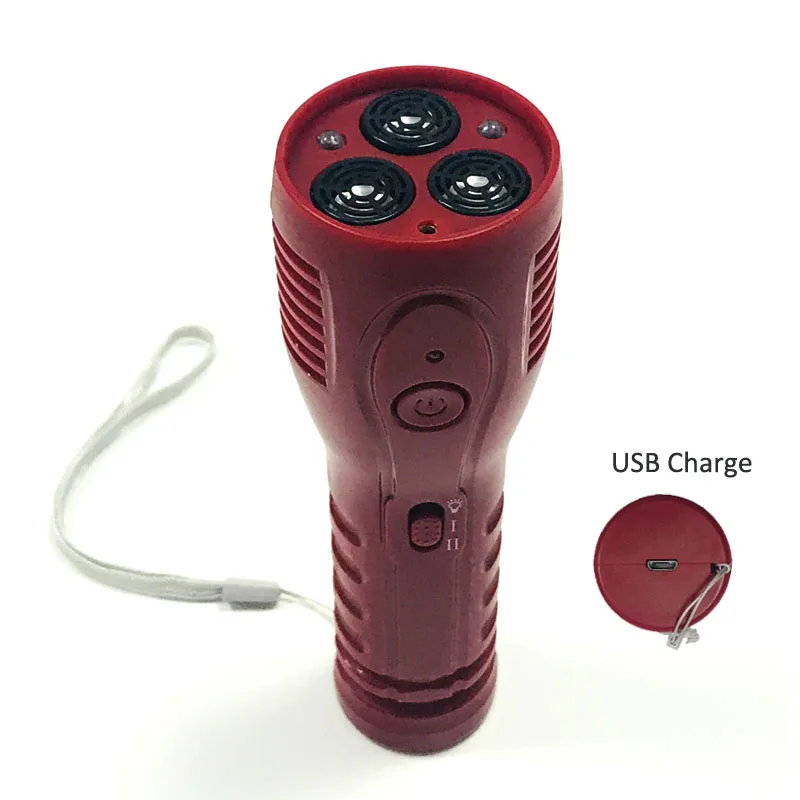 
Ultrasonic Dog Repeller Electronic Handheld flashlight Dog anti-Bark Trainer Device Deterrent dog repellent and trainer 