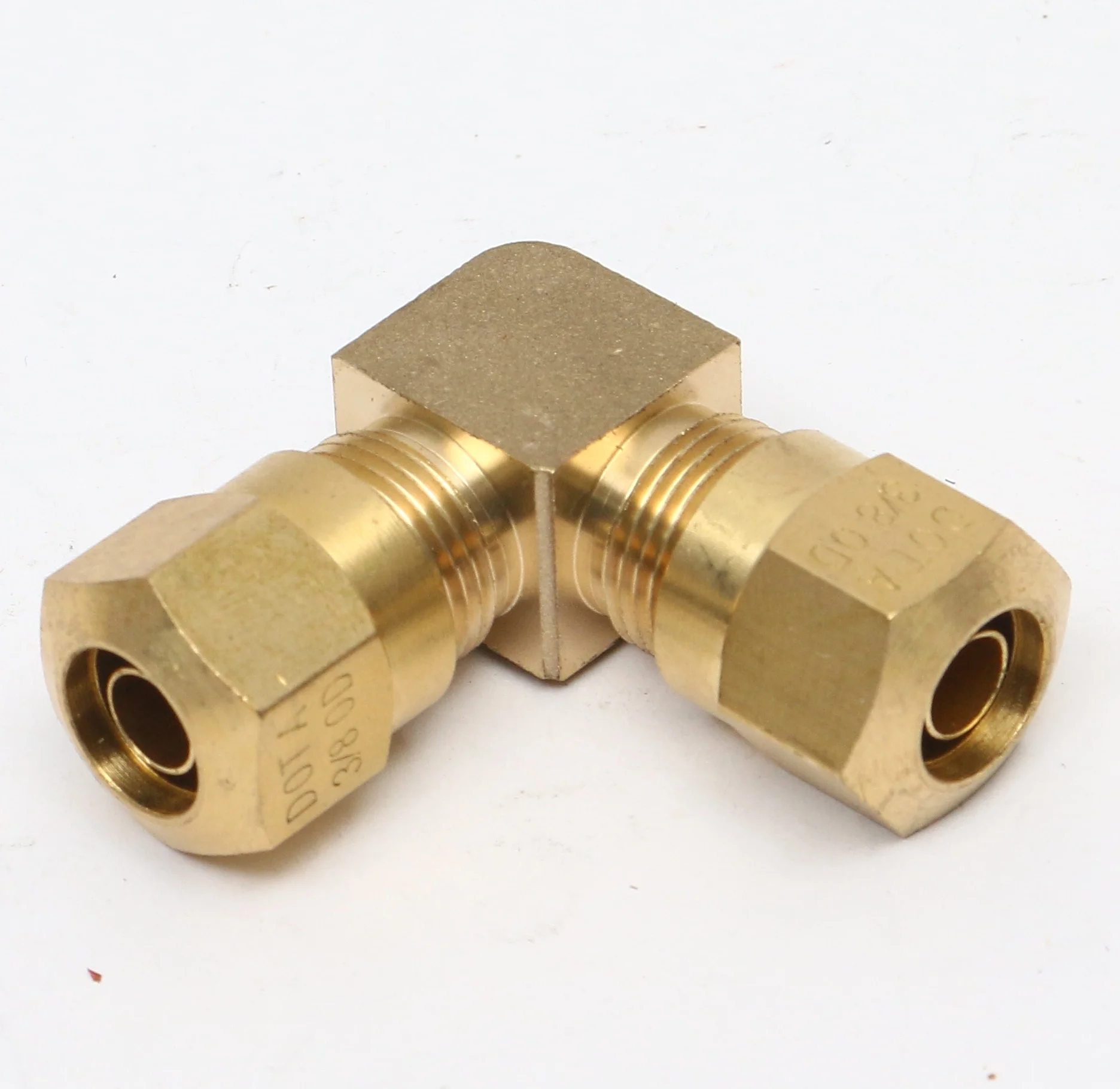 Fittings brass quick connect double-head fitting forged brass pipe compression angle joint fittings elbow