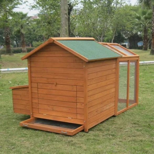 Design wooden chicken coop with large run for sale