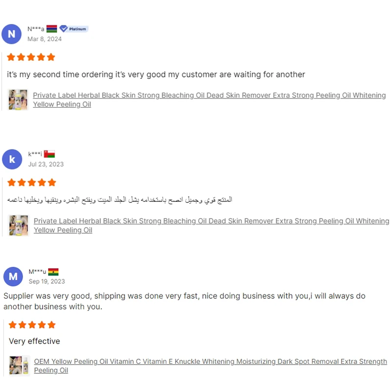 Yellow Peeling Oil Skin Whitening Stretch Marks Removers Scar Remover Dark Spot Remover Strong Green Yellow Peeling Oil