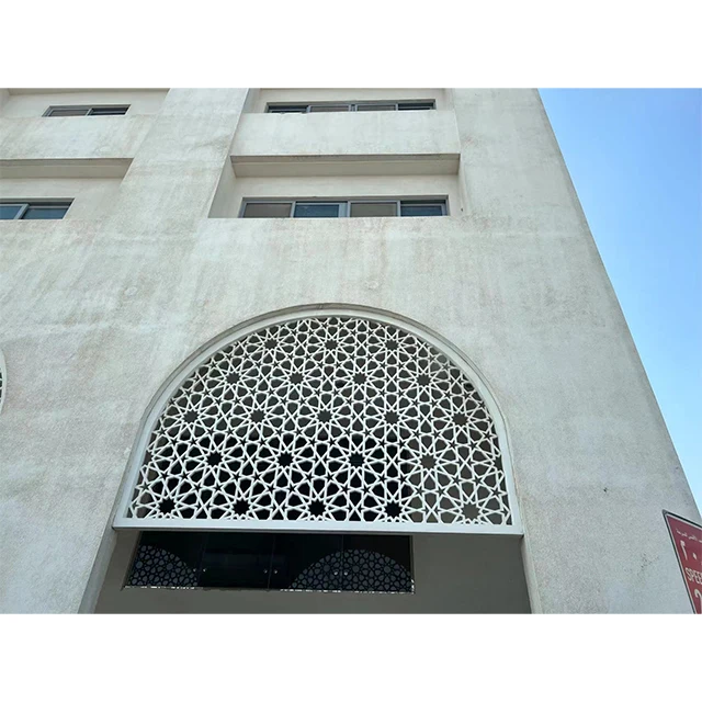 laser cut metal facade Decorative Mashrabiya Panel Metal Facade Aluminium Perforated Facade Panel for Buildings curtain wall