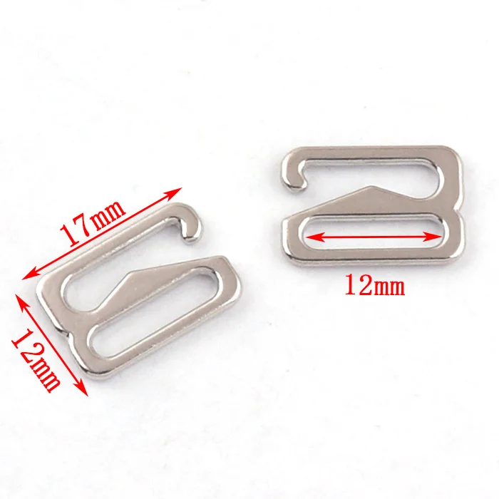 Silver Metal 12mm G Hook Zinc Alloy For Strap Webbing Bra Adjustable Sports watch accessories G Hook Buckle