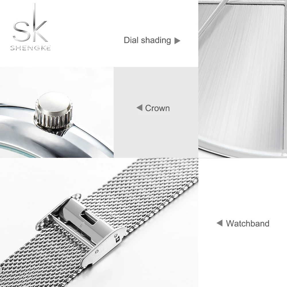 2021 Minimalist Silver SS Mesh Female Wrist Watches Elegant Stylish PC 21 Movement  Women Quartz Watches K0105L