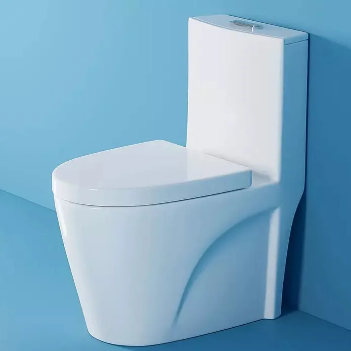High quality modern style cheap s trap sanitary ware siphonic water closet white color one piece bathroom ceramic toilet