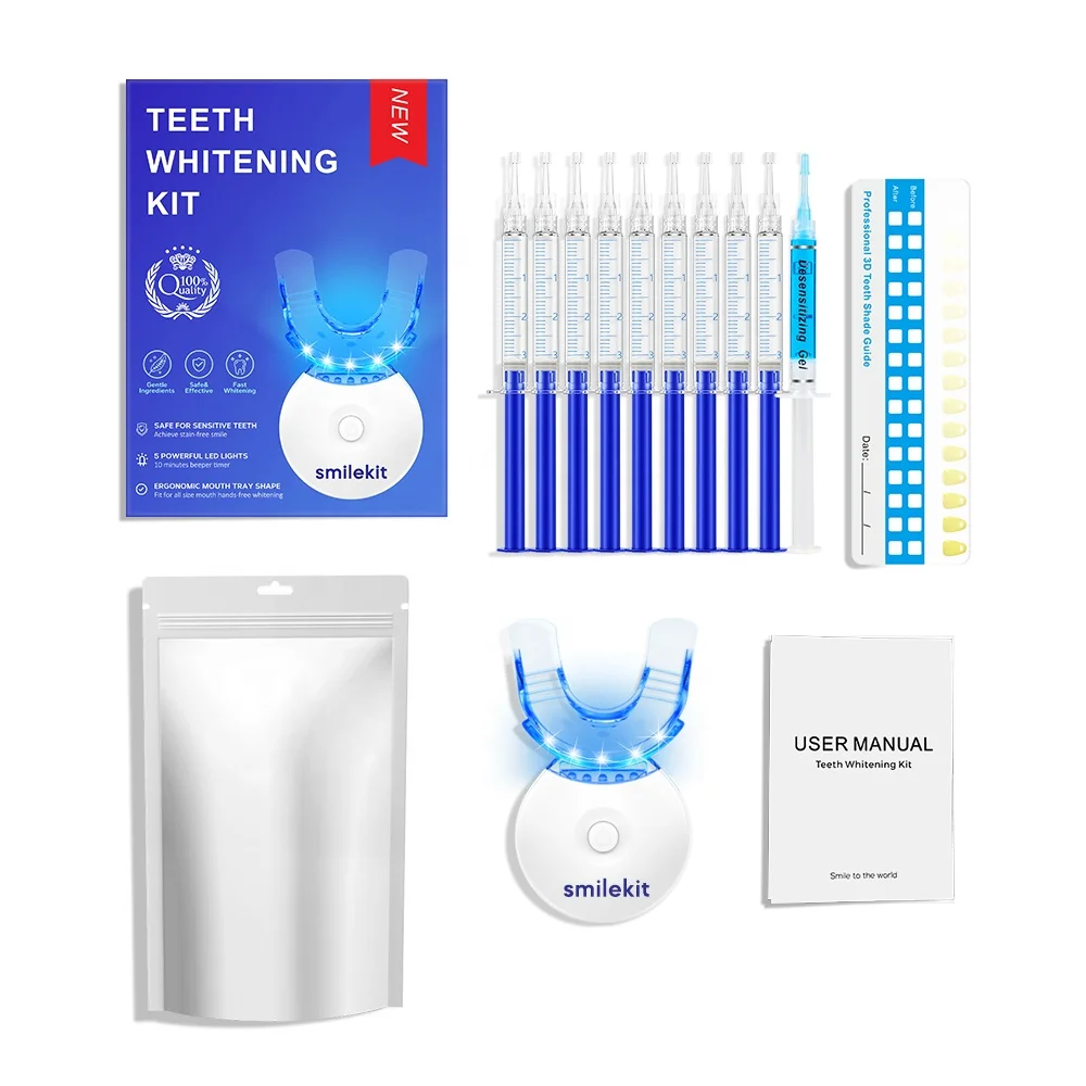 Private Logo Whitening Teeth Kit Home Teeth Whitening Strips 32/16 Leds Light Custom Teeth Whitening Kit