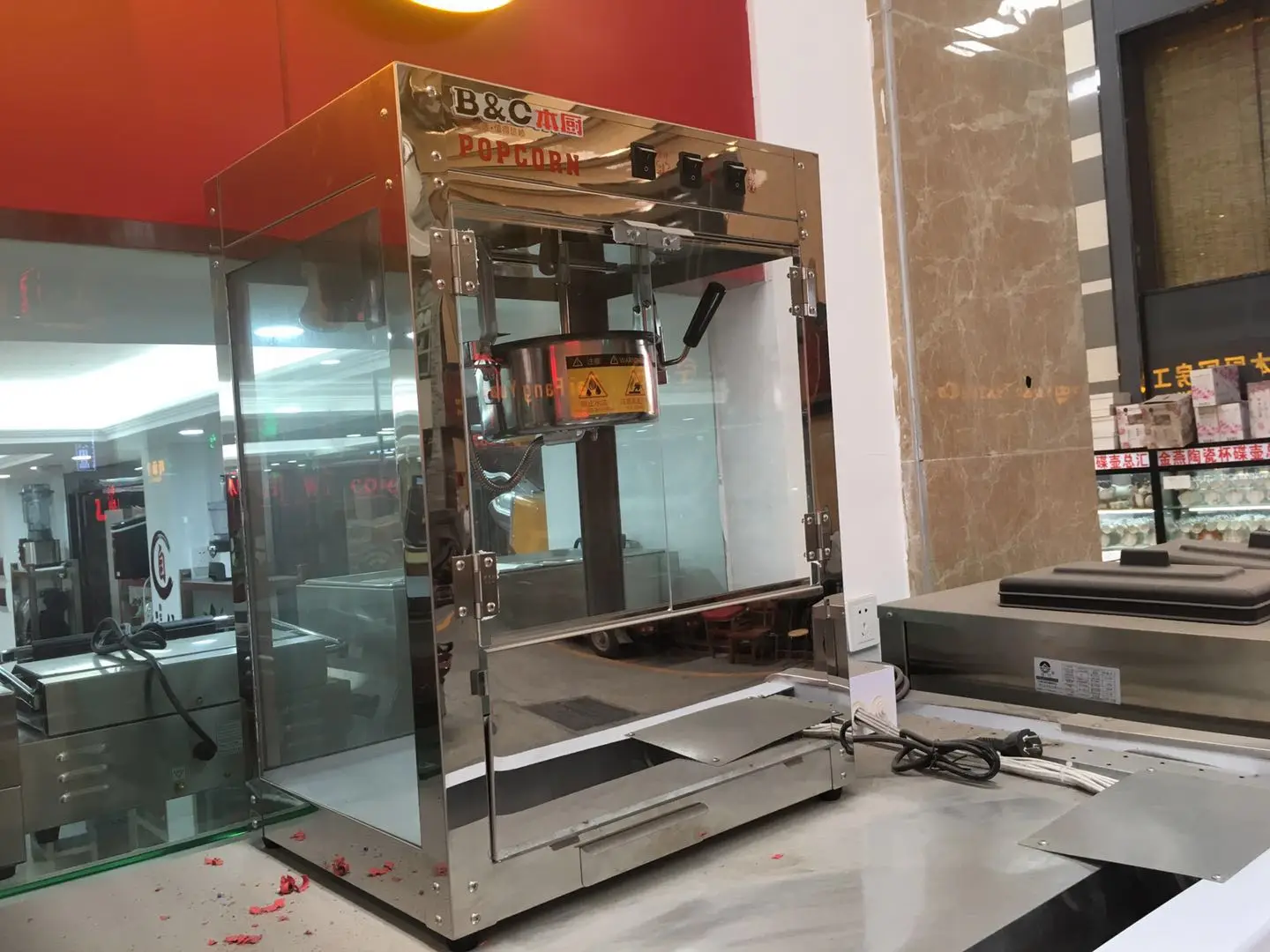 High Selling Desk Type Puffed Rice Making Machine, Large Capacity Industrial Popcorn Making Machine