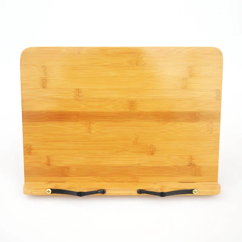 Bamboo Book Stand Large Cookbook Holder Reading Stand Music Book Laptop Tablet  Foldable Wooden Book Holder for Textbook Recipe