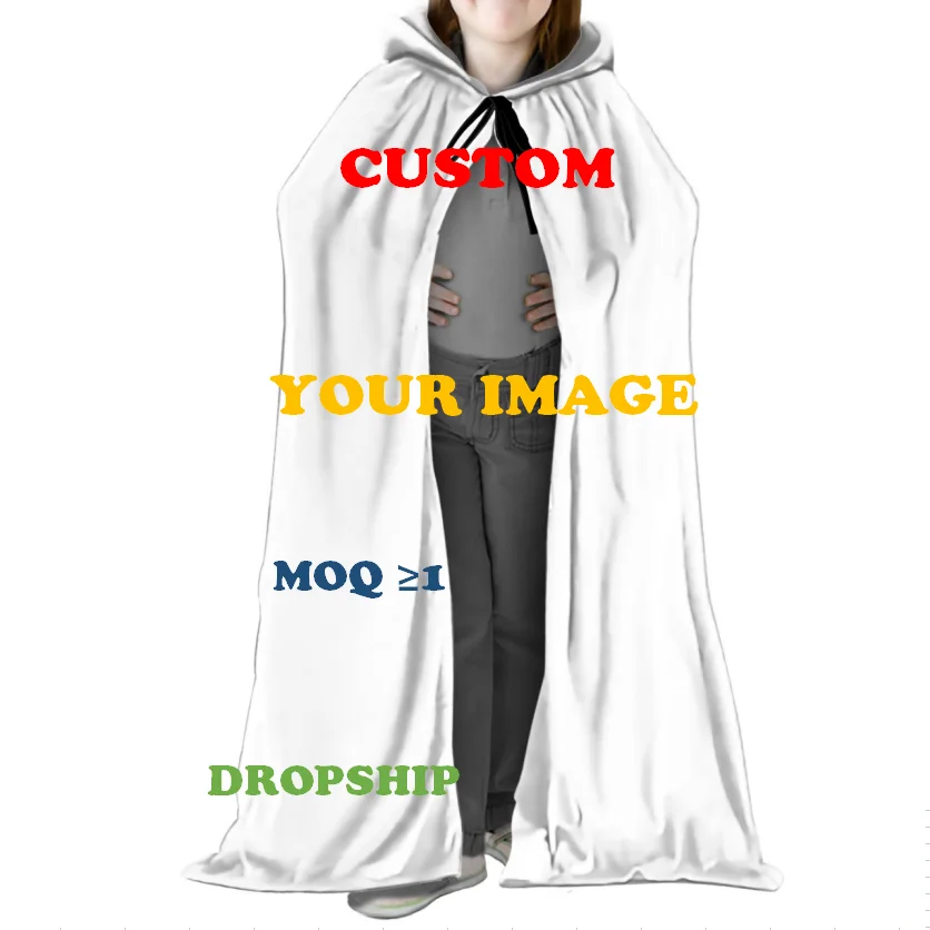 New Arrival Hooded Cloak Long Polyester Cape Robe Halloween Carnival Purim Coats Medieval Witch Costume for