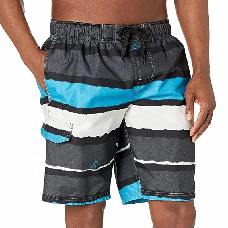 Fashion Design Swimming Trunks Fabric Custom Logo Pattern Polyester Swimwear Board Short Surf Mens Beach Shorts Swim Quick Dry