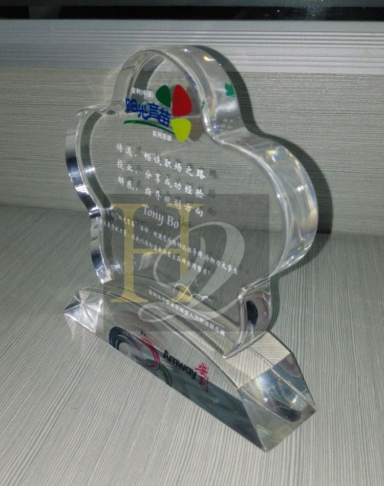 Factory Supplier Acrylic Material Award Customized Plaques Modeling Trophy