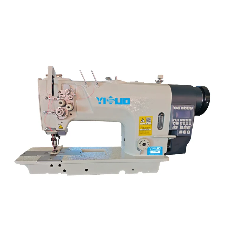 YS-8722 Industrial Electric Double Needle Sewing Machine Automatic Oil Supply Right Angle Turning Flat Car for Sewing
