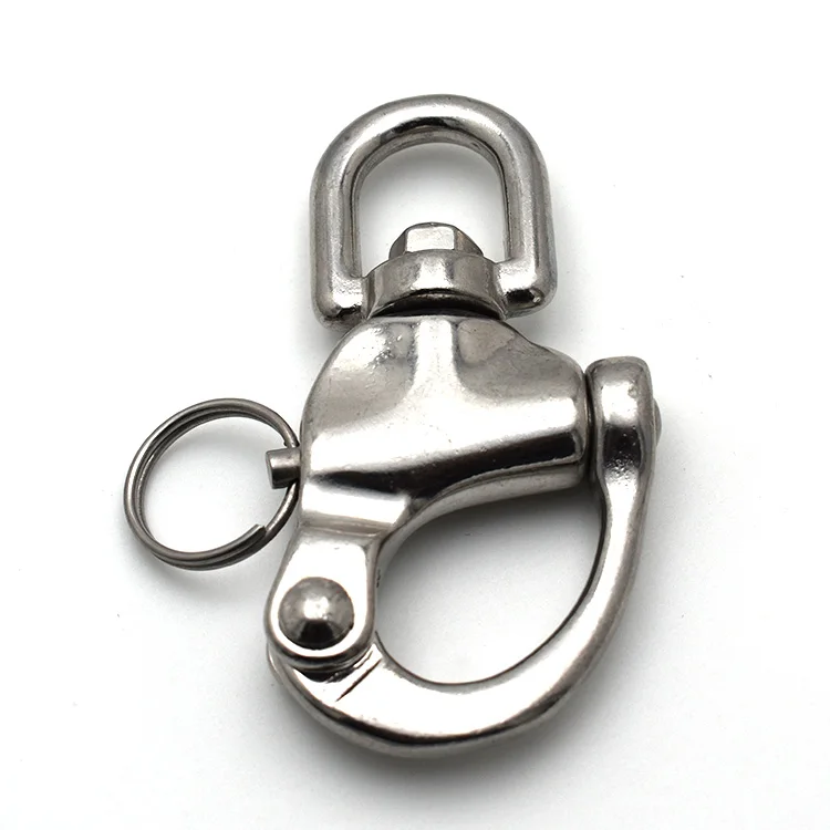 Popular high quality stainless steel swivel eye snap shackle for rigging hardware