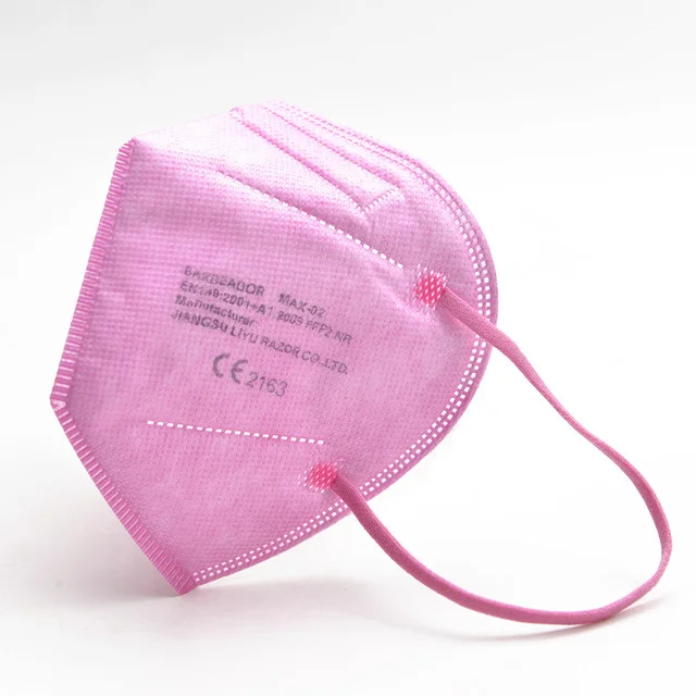 BARBEADOR colorful  Pink FFP2 MASK NONWOVEN EARLOOP MASK white list WITH CE