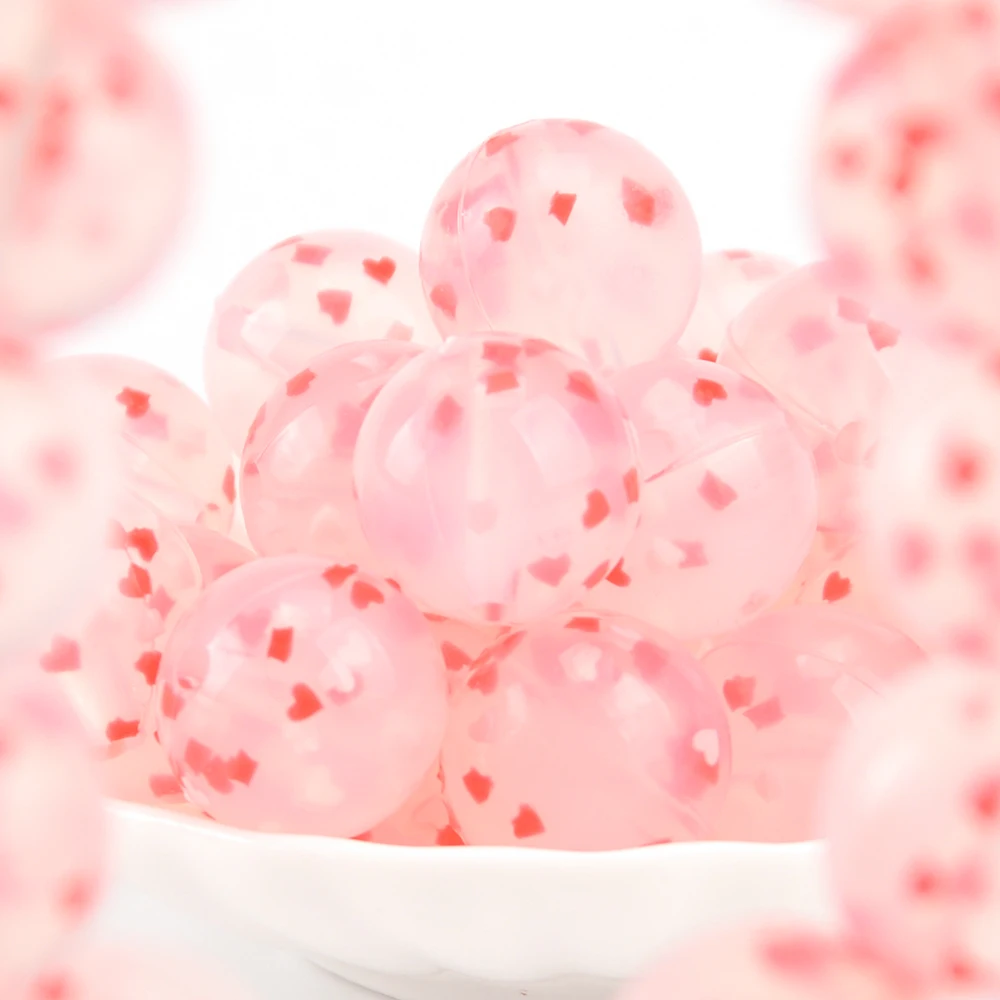 2022 New Arrival No-toxic And BPA Free DIY Silicone Crystal Heart Beads Wholesale