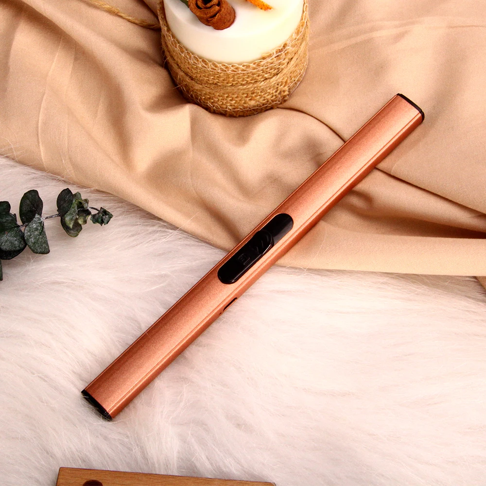 Wholesale custom usb electric rechargeable kitchen bbq long lighter flameless laser candle plasma arc lighter safety igniter