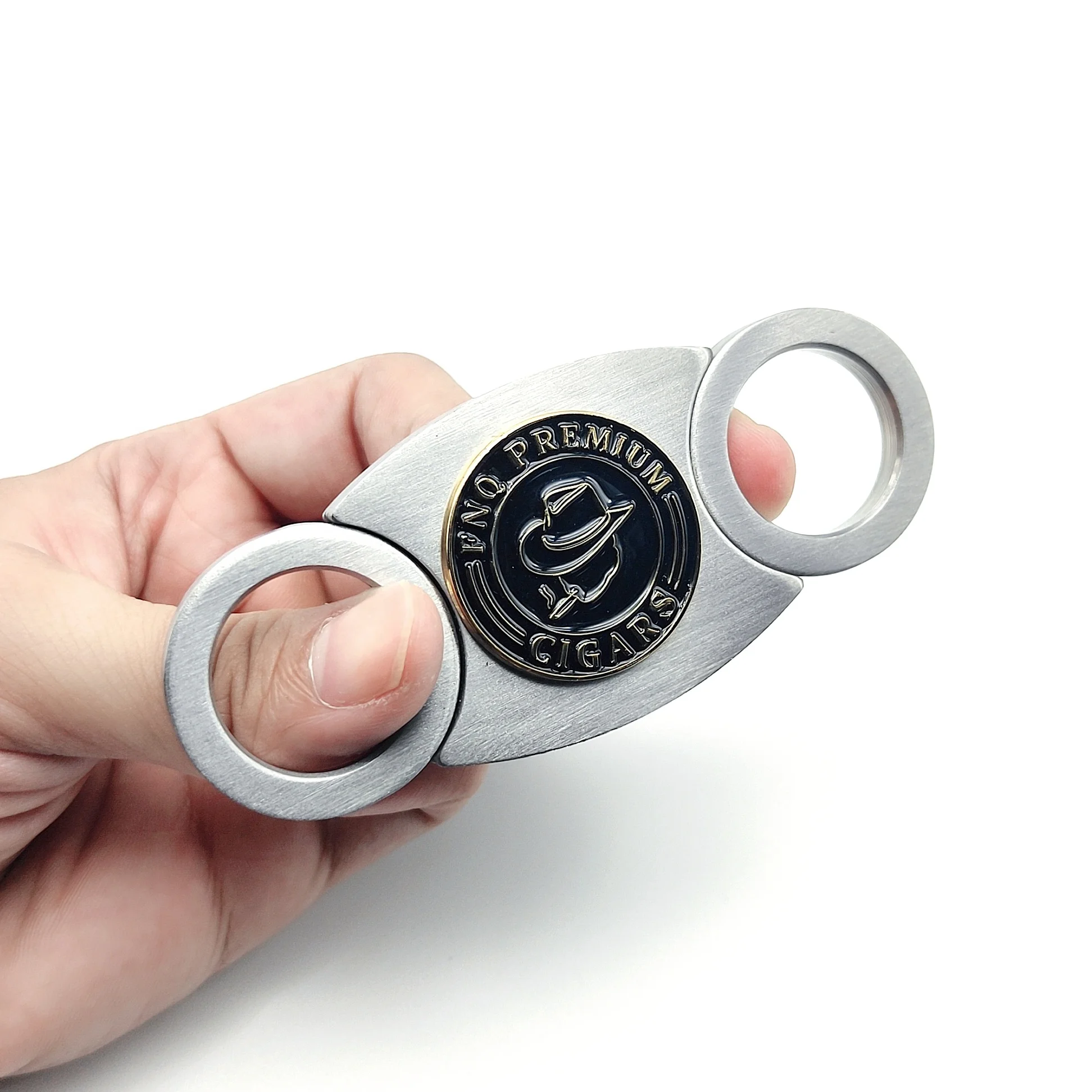 Custom Logo Luxury Double Blade Cigar Accessories Cigar Holder With Cutter