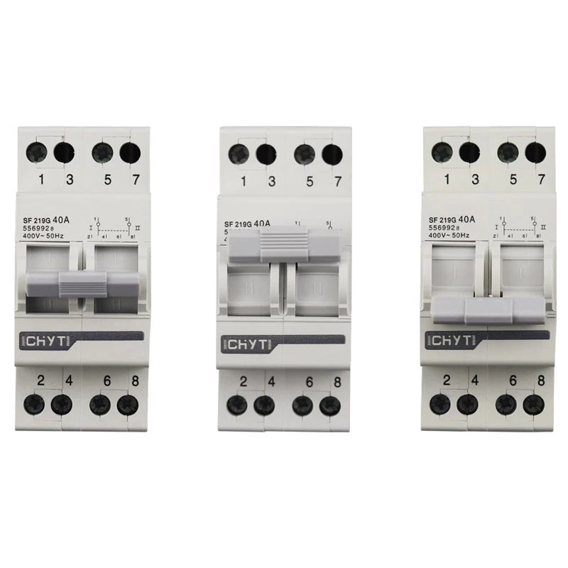 3 фазы Din рейка крепление автоматический переключатель передачи ручной 63a