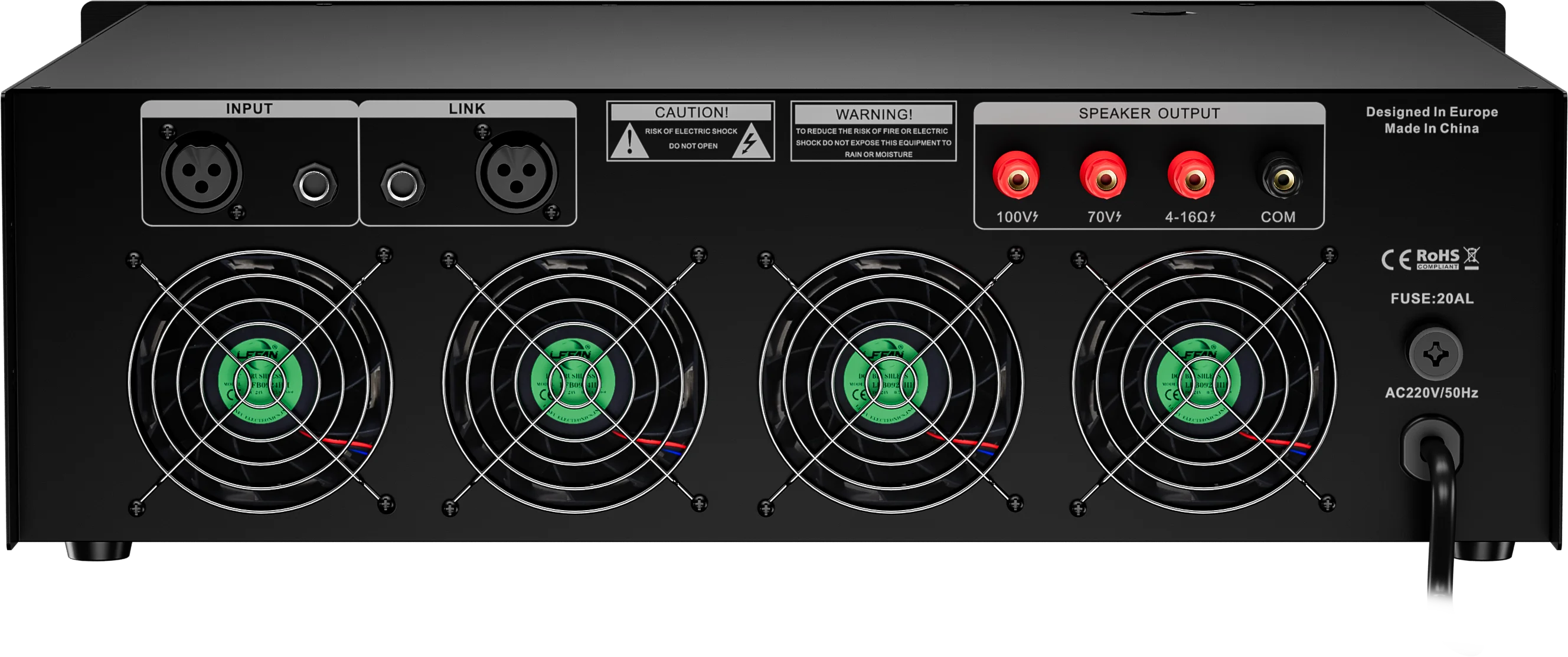 RH-AUDIO Hot Sale Power Audio Amplifier with 70V/100V Transformer for BGM