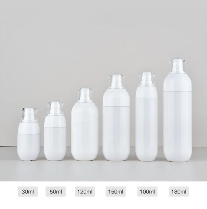 30ml 50ml 100ml 120ml 150ml 180ml white transparent lotion/spray bottle toner bottle cosmetic packing travel dispenser