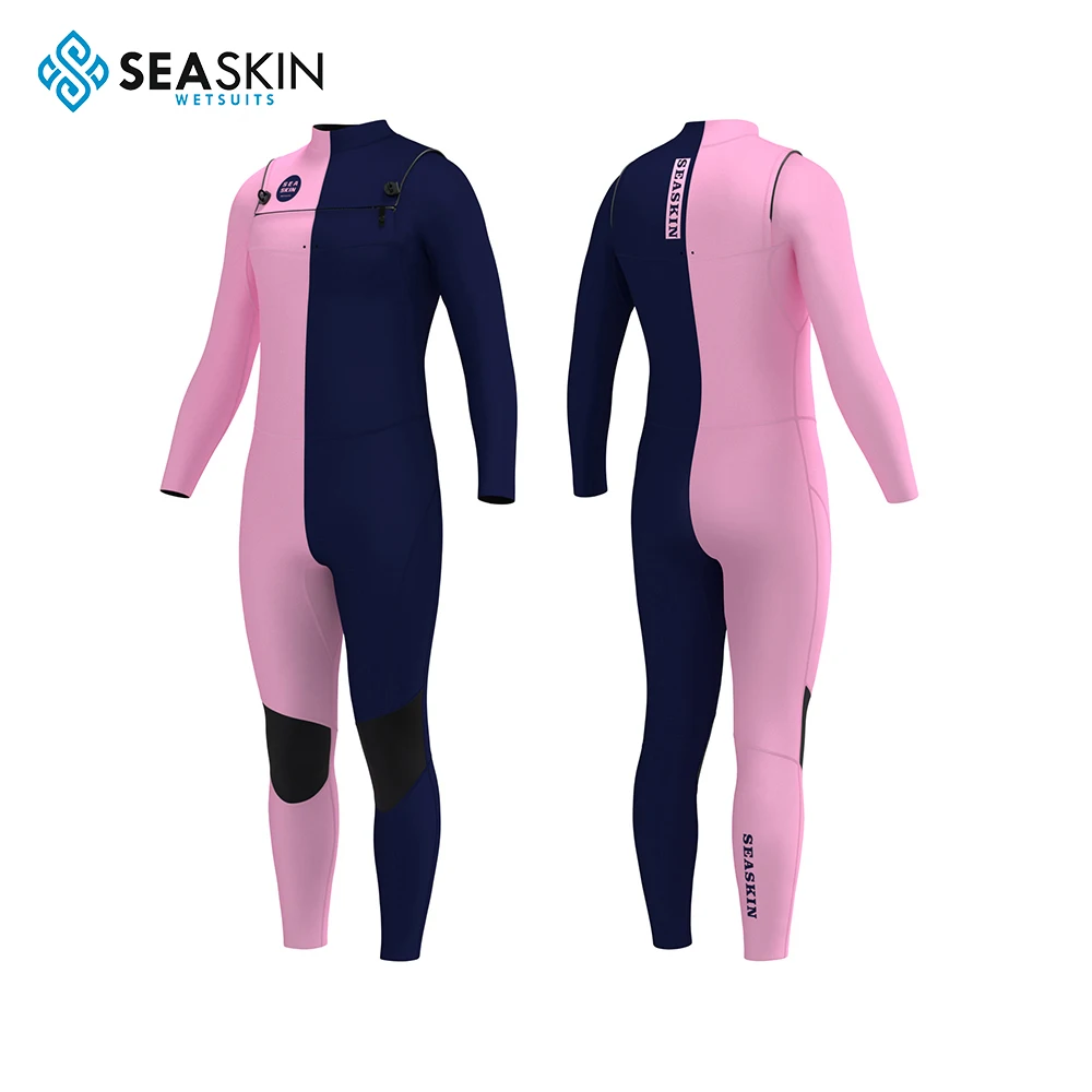 Seaskin 3/2mm Neoprene Chest Zip Wetsuit 2mm Surfing Wetsuit for Mens
