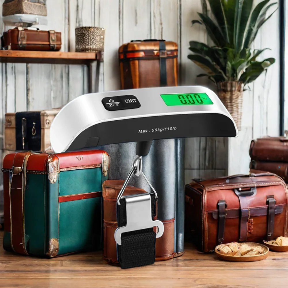 2023 Hot Selling Travel Bag 50kg ABS Digital Hanging Luggage Scale Portable Handheld Weighing Device for Kitchen Use