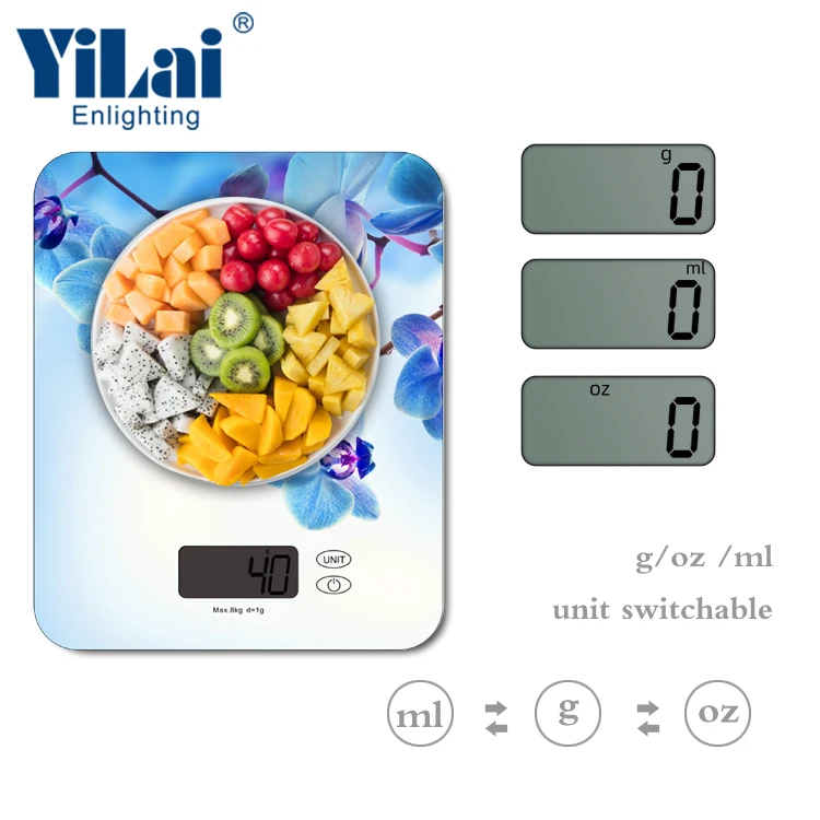 Waterproof glass surface digital electronic kitchen weight egg food scale chicken weight glass with LCD display