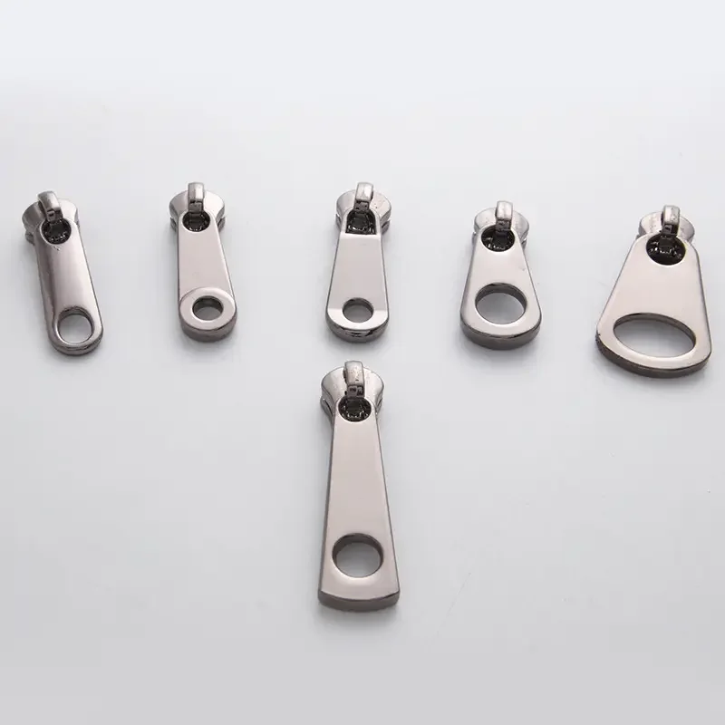 universal zipper puller with custom logo for luggage suitcase chain cheap sliders coil zipper heads size 5 Non Lock slider