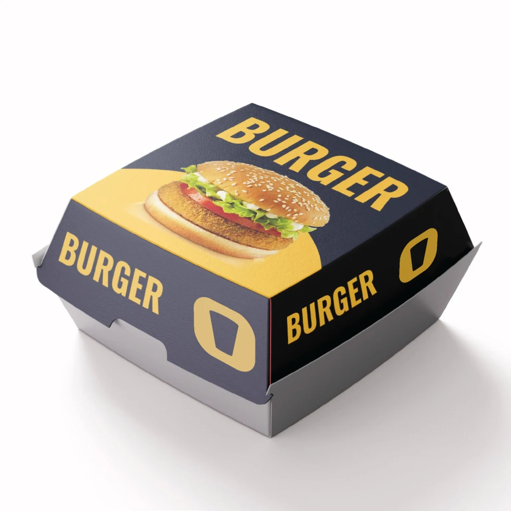 LOKYO Takeaway disposable custom sandwich fried chicken hamburger burger fast food packaging paper box