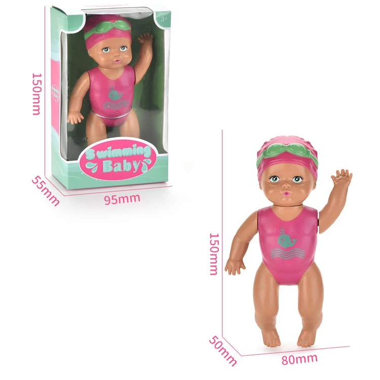 Wind-up Clockwork Summer Outdoors Beach Bathroom Floating Backstroke 6 Inch  Arm Swing Parent-child Bath Toys For Kids